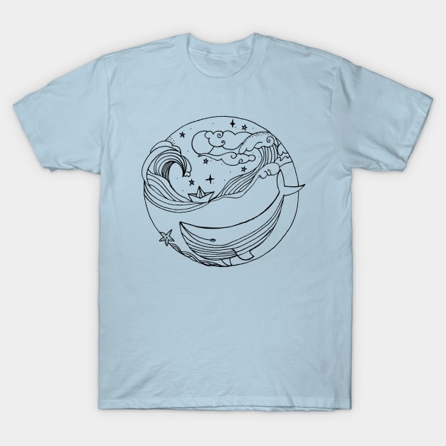 Paper boat sailing the seven seas T-Shirt by Abili-Tees